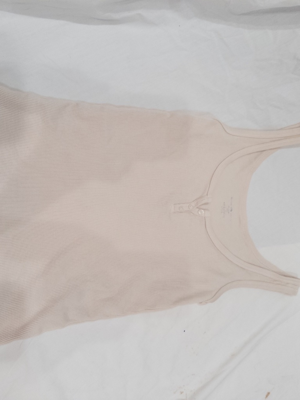 Brandy melville cream tank top button top one size cotton - Picture 5 of 5